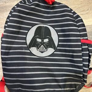 Hanna Andersson Black and Gray Backpack with Red Trim